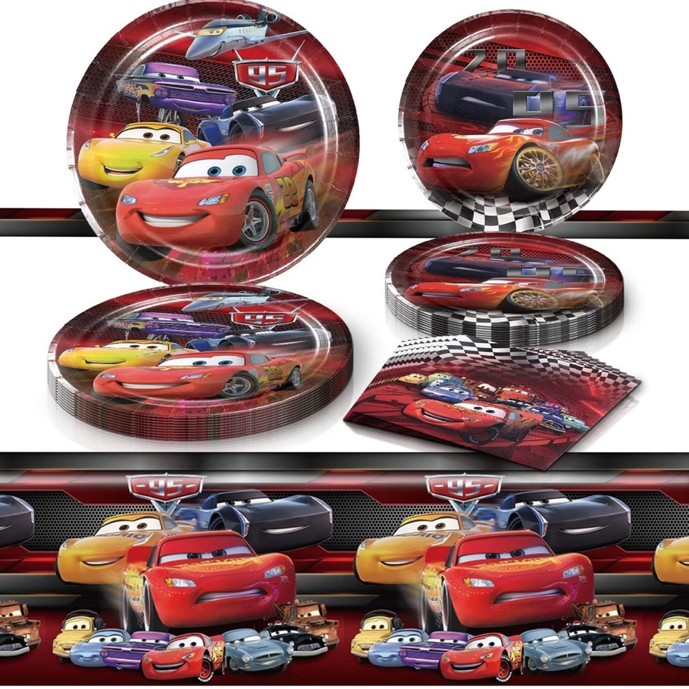 Disney Cars Red and Black Party Set